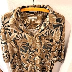 Pierre Cardin Brown Casual Bamboo Print Shirt